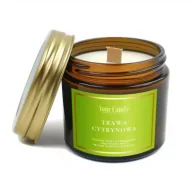 Świece - Your Candle Świeca sojowa zapachowa z drewnianym knotem trawa cytrynowa 120 ml - miniaturka - grafika 1