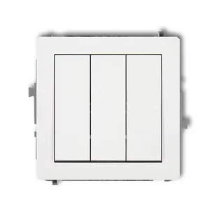 Karlik Łącznik Potrójny DWP-7 biały - Wyłączniki światła i elektryczne - miniaturka - grafika 1
