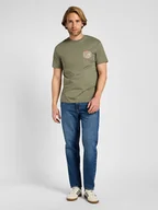 Koszulki męskie - Lee Koszulka w kolorze khaki - miniaturka - grafika 1