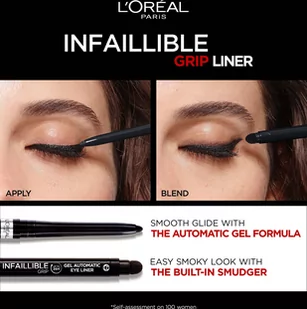 L'Oréal Paris Infaillible Grip 36H Gel Automatic Eyeliner Taupe Grey - Eyelinery - miniaturka - grafika 3