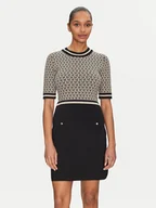 Sukienki - Morgan Sukienka dzianinowa 251-RMESTEM Beżowy Slim Fit - miniaturka - grafika 1