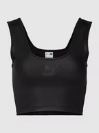 Koszulki sportowe damskie - Krótki top z nadrukiem z logo model ‘Shiny’ - miniaturka - grafika 1