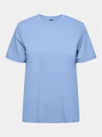 Koszulki i topy damskie - Pieces T-Shirt Ria 17086970 Niebieski Regular Fit - miniaturka - grafika 1