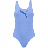 Stroje kąpielowe - Kostium kąpielowy damski Puma Swim Women Swimsuit 1P foioletowy 907685 17 M - miniaturka - grafika 1