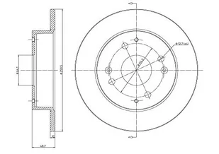 METELLI Tarcza hamulcowa 23-0361 - Szczęki hamulcowe - miniaturka - grafika 1