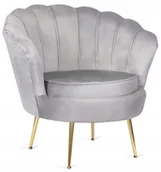 Krzesła - Krzesło tapicerowane Lugano Donna Velvet Grey - miniaturka - grafika 1