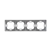 Klawisze i ramki - Kontakt Simon Ramka Basic poczwórna inox - miniaturka - grafika 1