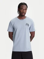 Koszulki męskie - Converse T-Shirt Skeleton Party 10027726-A03 Błękitny Regular Fit - miniaturka - grafika 1