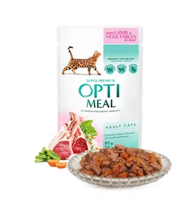 KORMOTECH OPTIMEAL Z Jagnięciną i Warzywami w Galaretce 85 g - Mokra karma dla kotów KORMOTECH OPTIMEAL Z Jagnięciną i Warzywami w Galaretce 85 g - Mokra karma dla kotów - miniaturka - grafika 1