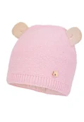 Czapki dla dzieci - Dziecięca czapka na zimę GINO z wełny merino róż - miniaturka - grafika 1