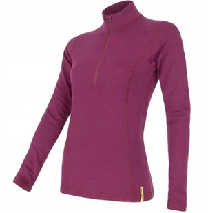 Bluza termoaktywna damska Sensor Merino DF Tee L/S Zip - lilla rozmiar: s - Bielizna sportowa damska - miniaturka - grafika 1
