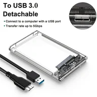 Inne - TEMU READ Ultra-Szybkie Etui na Dysk Twardy USB 3.0 do SATA - Przezroczyste, Montaż Bez Użycia Narzędzi, Akceleracja UASP 5Gbps, Ochrona Przed - miniaturka - grafika 1