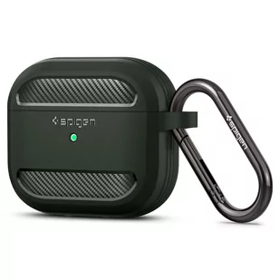 Apple Spigen Etui Spigen Rugged Armor AirPods 3, zielone 8809710758612 - Akcesoria do słuchawek - miniaturka - grafika 1