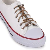 Akcesoria obuwnicze - Sznurówki bez wiązania elastyczne jasny brąz - miniaturka - grafika 1