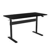 Biurka - Biurko do gabinetu czarne 140 cm Spacetronik Moris z regulacją wysokości - miniaturka - grafika 1