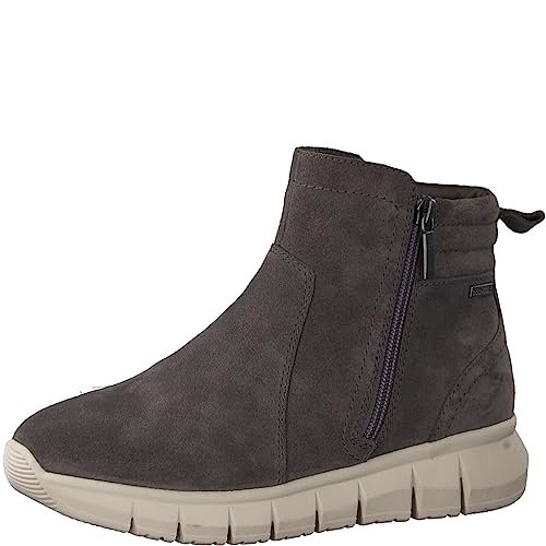 Tamaris Comfort Damskie 8-86414-41 skórzane Comfort Fit wymienna wkładka Duotex botki, Antrac Suede, 42 EU Weit