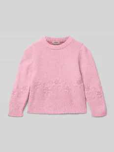 Sweter z dzianiny o kroju regular fit z okrągłym dekoltem model ‘TANYA’ - Swetry dla dziewczynek - miniaturka - grafika 1