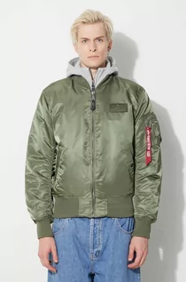 Kurtki męskie - Alpha Industries kurtka MA-1 D-Tec męska kolor zielony przejściowa 183110.01 - grafika 1