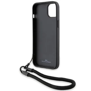 BMW BMHCP15M23RMRLK iPhone 15 Plus / 14 Plus 6.7" czarny/black hardcase Signature Leather Wordmark Cord - Etui i futerały do telefonów - miniaturka - grafika 6