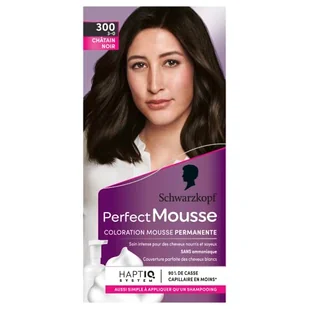 Schwarzkopf - Perfect Mousse - Farba do włosów - Trwała pianka bez amoniaku - Maska do pielęgnacji 96% naturalnych składników - Kasztan Czarny 300 - Farby do włosów i szampony koloryzujące - miniaturka - grafika 1
