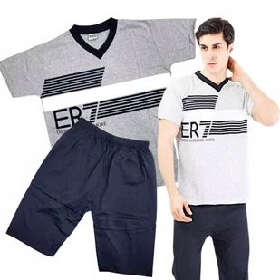 KOMPLET MĘSKI M PIŻAMA BAWEŁNA t-shirt shorty prezent wygodna szara 38 40 - Piżamy damskie KOMPLET MĘSKI M PIŻAMA BAWEŁNA t-shirt shorty prezent wygodna szara 38 40 - Piżamy damskie - miniaturka - grafika 1