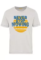Koszulki męskie - Camel Active T-Shirt Męski, Cloudy Grey, Xl - miniaturka - grafika 1