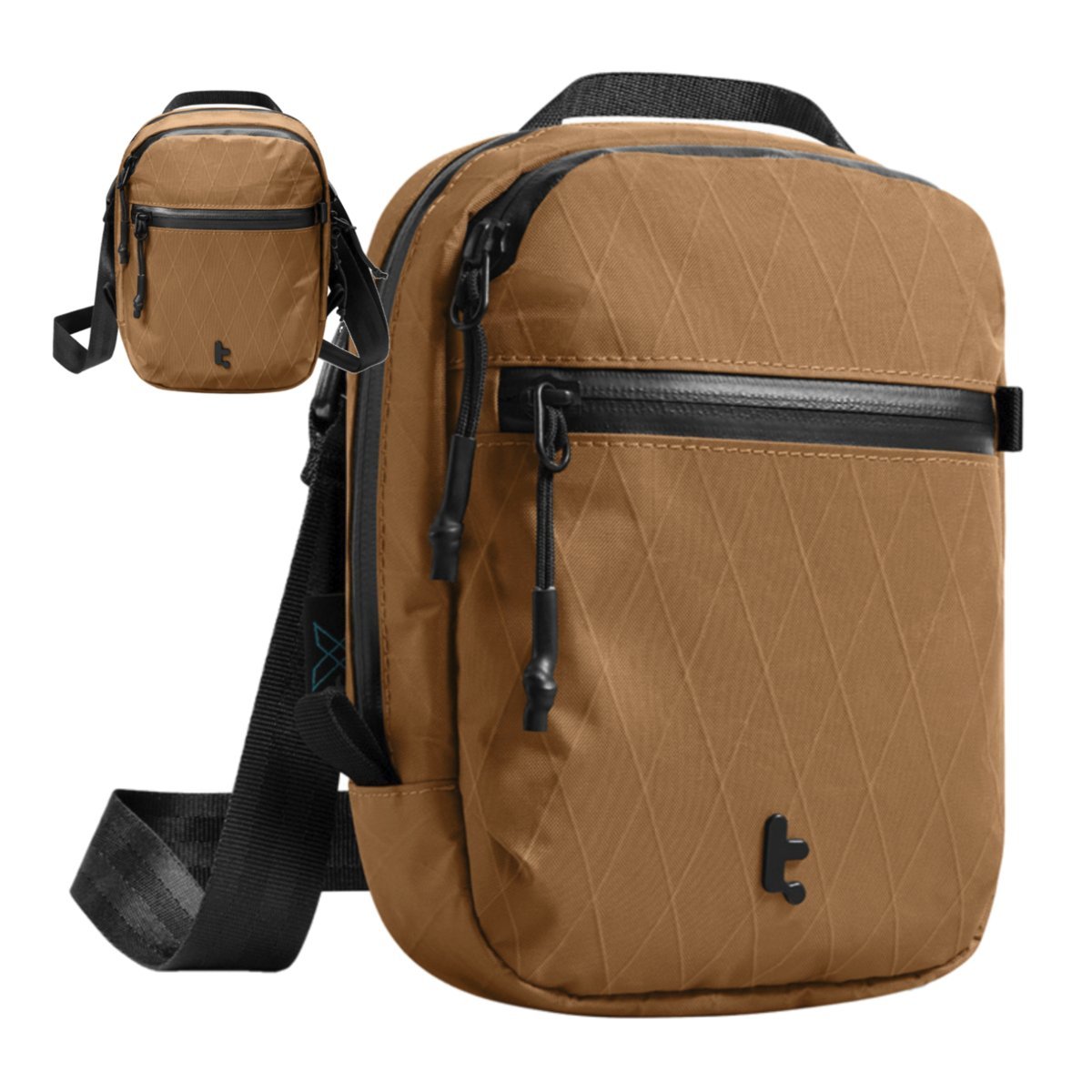 TOMTOC Aviator-T37 Torba podróżna z paskiem na ramię X-Pac brązowy