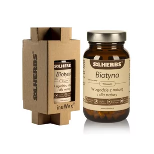 Solherbs Biotyna, 90 kaps. - Włosy, skóra, paznokcie - miniaturka - grafika 1