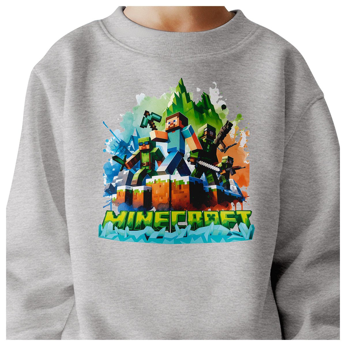BLUZA DZIECIĘCA MINECRAFT LEGENDS 122-128 DLA DZIEWCZYNKI CHŁOPCA
