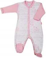 Pajacyki dla niemowląt - PAJAC pajacyk rozpinany standard Misie RÓŻ r 104 KLEKLE - miniaturka - grafika 1