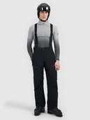 Spodnie narciarskie - 4F Spodnie narciarskie z szelkami membrana 15000 męskie - czarne L - miniaturka - grafika 1