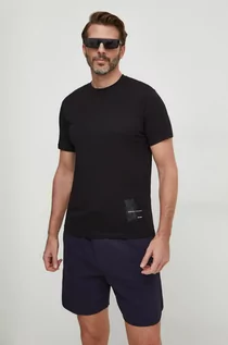 Koszulki męskie - Armani Exchange t-shirt bawełniany x mixmag męski kolor czarny gładki - grafika 1