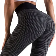Legginsy - LEGGINSY MODELUJĄCE WYSOKI STAN GETRY SPORTOWE LEGINSY DAMSKIE PUSH UP M - miniaturka - grafika 1