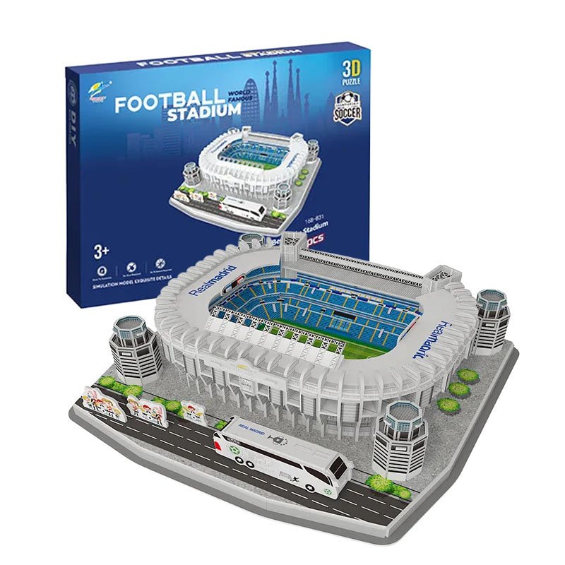 Stadion piłkarski - SANTIAGO BERNABEU - Real Madryt FC - Puzzle 3D 138 elementów