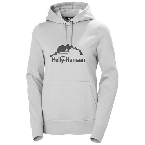 Helly Hansen Damska bluza z kapturem W Nord z grafiką, 952 szary melanż, M