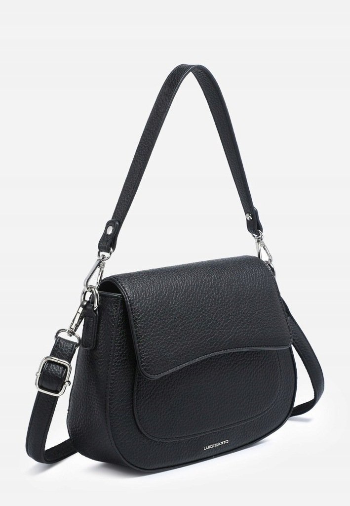 Praktyczna Damska Torebka Listonoszka Na Ramię Do Ręki LUIGISANTO Czarna