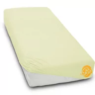 Prześcieradła - Prześcieradło Bawełniane Jersey 200X220M Krem - miniaturka - grafika 1