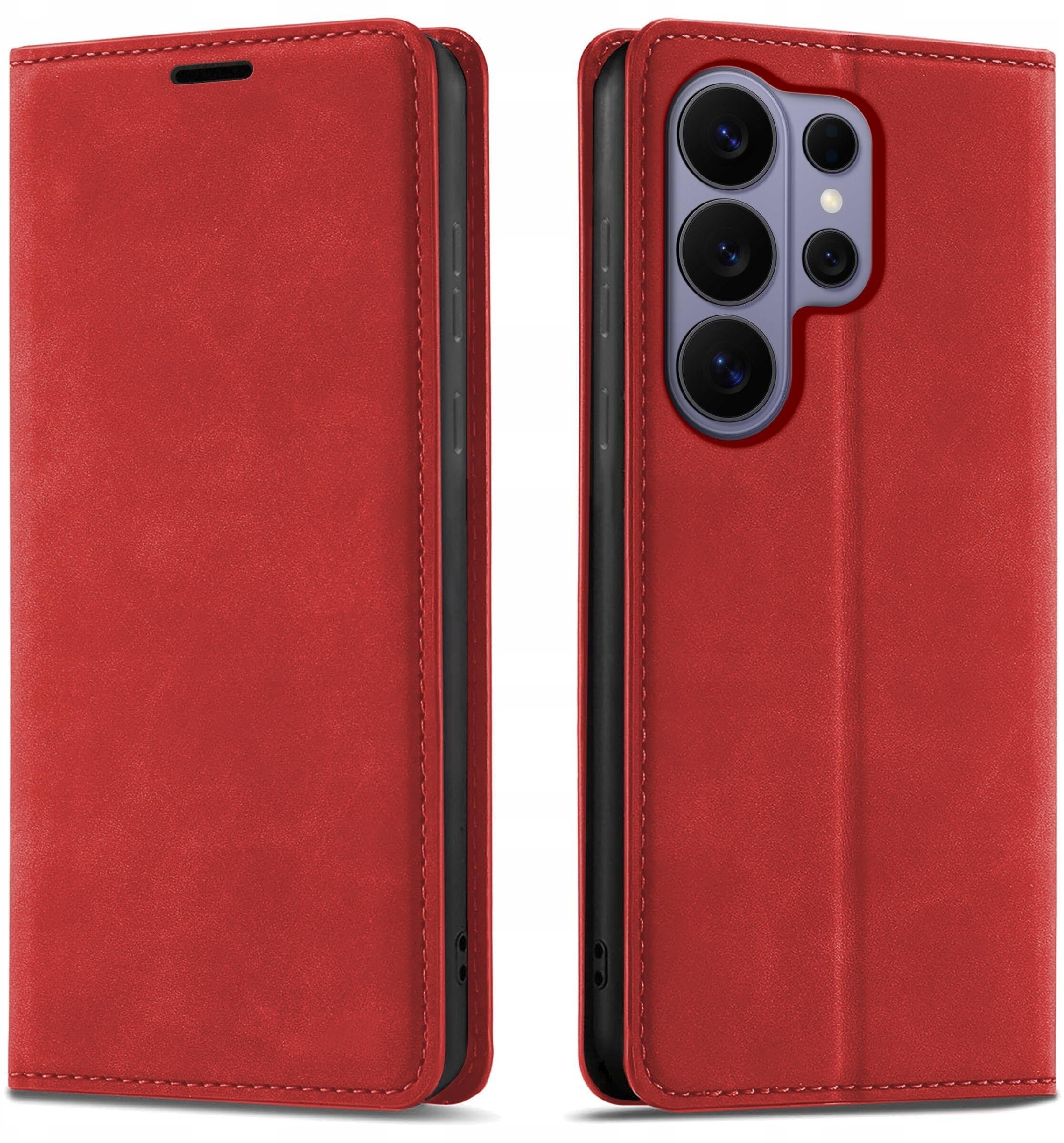 krainaGSM ETUI Z KLAPKĄ do Samsung S26 Ultra Zamykane Magnetyczne Skórzane + Szkło 9H