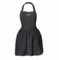 Odzież medyczna - Wonder Lashes Fartuszek Kosmetyczny z Falbanką Czarny - miniaturka - grafika 1