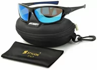Okulary sportowe - Stylion Męskie sportowe okulary lustrzane przeciwsłoneczne z polaryzacją SPD122LA - miniaturka - grafika 1