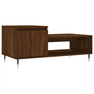 Stolik kawowy, brązowy dąb100x50x45 cm, materiał drewnopochodny Lumarko! - Ławy i stoliki kawowe - miniaturka - grafika 3