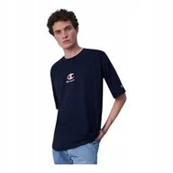 Koszulki męskie - CHAMPION KOSZULKA MĘSKA T-SHIRT CREWNECK T-SHIRT GRANATOWA r.M - miniaturka - grafika 1