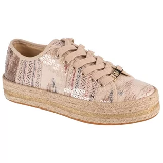 Espadryle damskie - Buty Rieker Sneakers 94010-60 beżowy - grafika 1