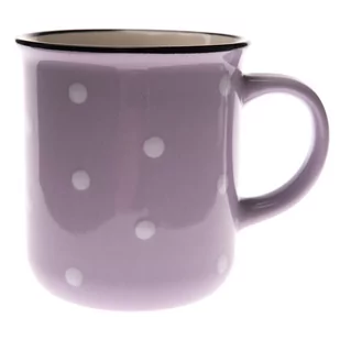 Fioletowy kubek ceramiczny Dakls Dottie, 350 ml - Kubki - miniaturka - grafika 1