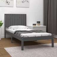 Łóżka - Lumarko Rama łóżka, szara, lite drewno sosnowe, 90x200 cm - miniaturka - grafika 1