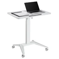 Biurka - MACLEAN MOBILNE BIURKO STOLIK NA LAPTOP BIAŁE MC-453W - miniaturka - grafika 1