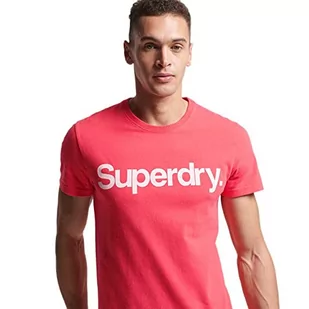 Superdry Koszulka męska z nadrukiem, Aktywny różowy, 3XL - Koszulki męskie - miniaturka - grafika 1