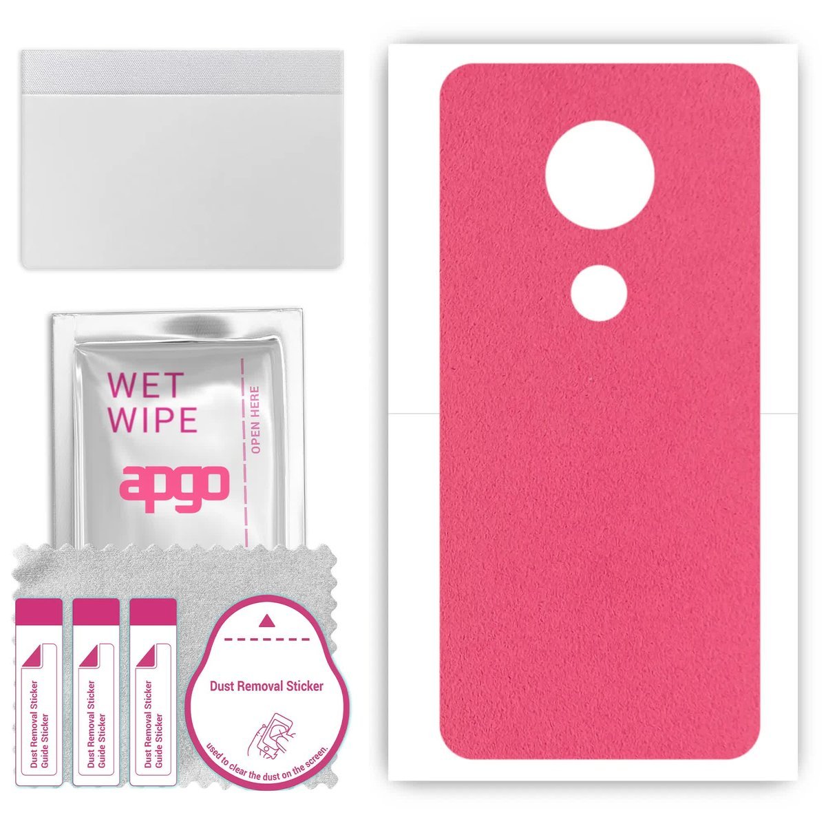 Folia naklejka skórka strukturalna na TYŁ Zamsz do Motorola Moto E5 - Zamsz Różowy - apgo SKINS