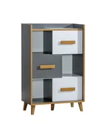 Krzesełka i taborety dla dzieci - Komoda z szufladami i półkami Werso W5, młodzieżowa - miniaturka - grafika 1