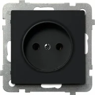 Gniazdka elektryczne - Ospel Ospel Sonata czarny - gniazdo pojedyncze GP-1R/m/33 - miniaturka - grafika 1